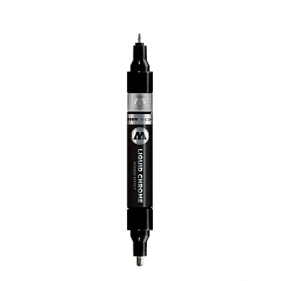 Bild av Molotow flytande krom dubbel spets markör spegeleffekt penna 1,5 och 4 mm spetsstorlek