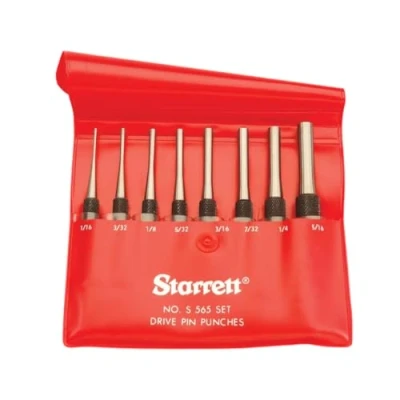 Bild av Starrett Splintdrivrutinsset, 8 delar bestående av 1 x artikelnummer 565A/B/C/D/E/F/G/H i plastfodral S565PC