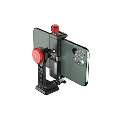 Bild av Mobiltelefon stativfäste, ULANZI ST 14 smartphone stativ monteringsadapter aluminium med kall sko, 360 mobiltelefonstativ hållare klämma för iPhone 13 12 11 Max Pro X XR Xs 6 7 Plus