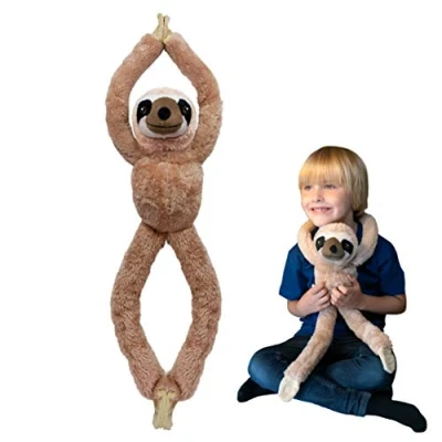 Bild av EcoBuddiez trädkramar, sengångare hängande mjuk leksak (72 cm) och gosig plyschleksak från Deluxebase. Tillverkad av återvunna plastflaskor. Perfekt present till barn.