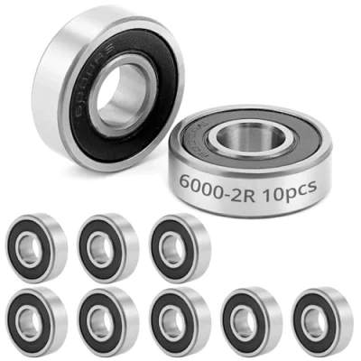 Bild av QWORK® 10 stycken 6000 2R kullager, x 26 8 mm, kullager dubbelförseglade, för växellådor, motorer, 3D skrivare