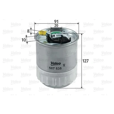 Bild av VALEO 587535 Filtre à Carburant de conduite 10 8, 20 MERCEDES BENZ: Classe C Break, Vito Mixto, Berline, JEEP: GRAND CHEROKEE 3