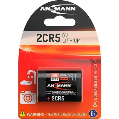 Bild av ANSMANN Litium batteri 2CR5/6 V Li fotobatteri med lång hållbarhet/okänslig för extrema temperaturer/perfekt kameror, LED ficklampor, sensorkran och mycket mer