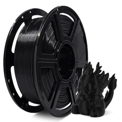 Bild av FLASHFORGE High Speed PLA filament 1,75 mm, utskrift upp till 8 x snabbare, 500 mm/s snabbutskrift 3D skrivarfilament, HS för optimal effektivitet vid höga hastigheter (svart)