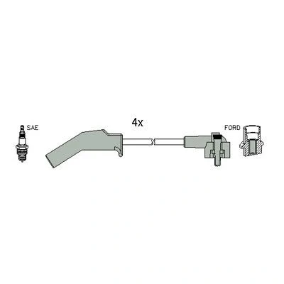 Bild av HITACHI 134271 Jeu De Fils d&#039;Allumage FORD: Fiesta 4, KA 3 portes, Mk4