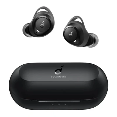 Bild av Soundcore A1 Bluetooth hörlurar i örat, trådlösa med anpassat ljud, 35 timmars uppspelning, trådlös laddning, USB C IPX7 vattenskydd, knappkontroll