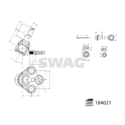 Bild av Stöd styrstag SWAG 33 10 9689