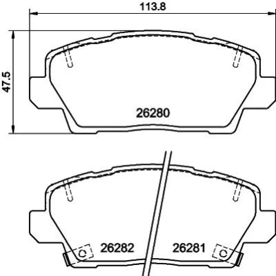 Bild av HELLA 8DB 355 040 841 Jeu de plaquettes frein avec indicateur d&#039;usure accessoires KIA: Picanto III