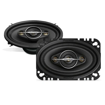 Bild av Pioneer TS A1081F 10 cm 2 vägs koaxialhögtalarset med högtalare (max. 230 W vardera, 50 sinus), kraftfullt ljud, 43 mm installationsdjup, 106 installationsutskärning, galler