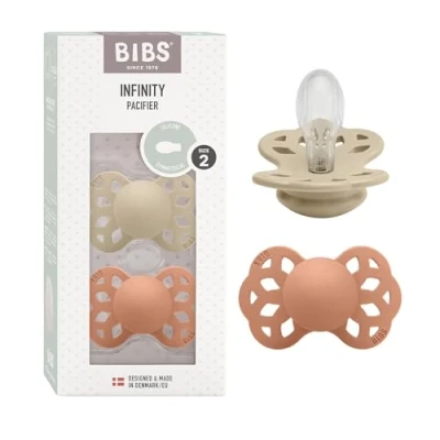 Bild av BIBS Infinity Napp 2 pack Silikon Stl Symmetrisk, Vanilla/Peach