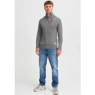 Bild av Solid Sdpetro Stickad tröja, Storlek: Small, Grey melange