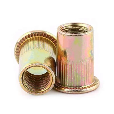 Bild av nitmutter sortiment, kolstål platt metrisk gänga fläns mutter set fastsättning M3/M4/M5/M6 / M10/M12 (M12 20 st)