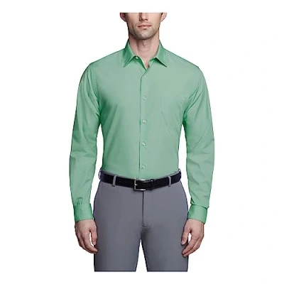 Bild av Van Heusen herrklänning skjorta anpassad poplin solid, Blad, 18 Neck / 34 35 Sleeve