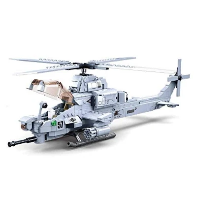 Bild av Sluban M38 B0838 SL95708 Hubschrauber Modelbricks ah 1z Attack helikopter, Mehrfarbig, Medium
