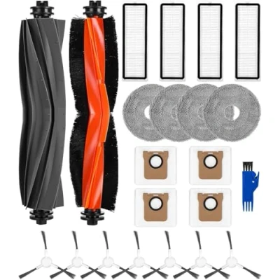 Bild av Tillbehörsset för Dreame L10s Ultra/L10 Prime robotdammsugare, 2 huvudborste, 4 filter, torkkuddar, 7 sidoborstar, dammpåsar, 1 rengöringsborste reservdelar tillbehör