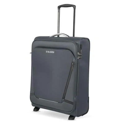 Bild av Travelite Handbagageväska med 2 hjul för Condor Ryanair, integrerat kombinationslås, boardvagn jetpack: Kompakt mjukt bagage vagn fästfunktion, 55 x 40 20 cm, 41 l, 2,2 kg, antracit, Handgepäck