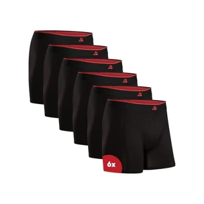 Bild av DANISH ENDURANCE 6 Pack Bambukalsonger, Mjuka Premiumkalsonger som Andas, för Män Svart, 4XL