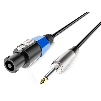 Bild av Audibax Power Amp Speakon till Mono kontakt Högklassiga kontakter Längd 1,5 meter 1 stift PVC beläggning med hög hållbarhet maximal isolering Diameter 7 mm