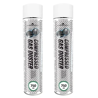 Bild av AABCOOLING Home&amp;Office Compressed Gas Duster Luftdammare för dator, tangentbord, annan kontorsutrustning, luftkompressor, tryckluft PC, tangentbordsrensare, aerosol, K4, 2x750ml