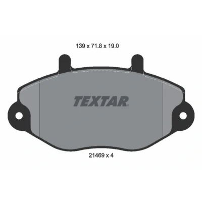 Bild av TEXTAR 2146901 Jeu de plaquettes frein non préparé pour indicateur d&#039;usure FORD: Transit Mk4 Сamion à Plateau/Сhâssis, Minibus
