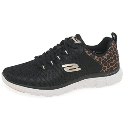 Bild av Skechers FLEX APPEAL 4.0 WILD BALLAD dam Sneaker, Svart, 39 EU