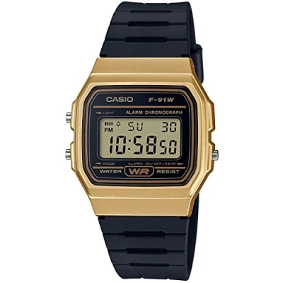 Bild av Casio Unisex armbandsur för vuxna F 91WM, Guld, armband