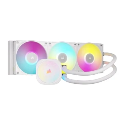 Bild av CORSAIR iCUE LINK TITAN 360 RX RGB CPU Vätskekylare mm AIO 3x RX120 Fläktar Passar Intel LGA 1851/1700, AMD AM5/AM4 Systemhubb Ingår Vit