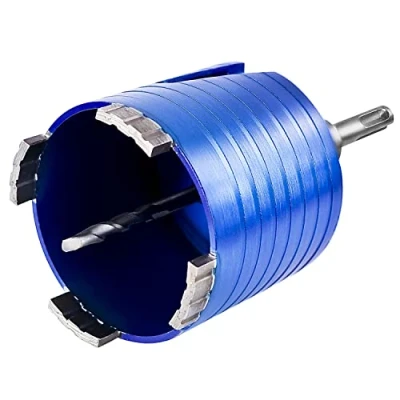 Bild av S&amp;R Diamantborrkrona SET 72mm, för försänkning, kärnborrkrona, segmenthöjd 10mm, med centrumborr 8x120 mm, SDS plus adapter, i rund stabil låda upphängning