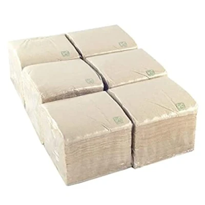Bild av Hostelnovo 600 stycken cocktailservetter från märket Bio Eco Color Natural 100% återvinningsbar Micropoint 10 x cm (vikt) och 20 (uppfälld)