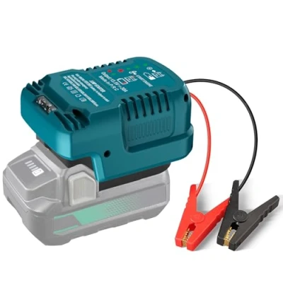 Bild av bil starthjälp powerbank adapter, bärbart batteri booster adapter för Makita 18 V batteri, bilbatteri, ingår inte, 11 awg kabel