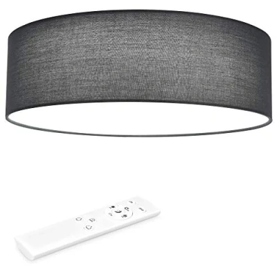 Bild av Navaris ledde takljus med fjärrkontroll Dimbar Justerbar färgtemperatur Designtyglampan 12 Watt 2700 1200 lumen Dark Grey