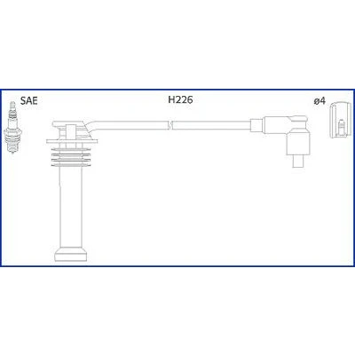 Bild av HITACHI 134672 Jeu De Fils d&#039;Allumage FORD: Focus Mk1 3/5 portes, Berline, Puma, MAZDA: Tribute Break