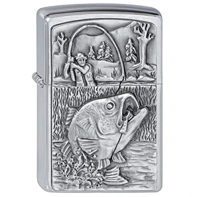 Bild av Zippo tändare 2000407 abborre fiske emblem bensintändare, mässing