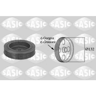 Bild av SASIC 4000704 Poulie Damper 132 RENAULT: CLIO 2, MASTER 2 Kasten, ESPACE 3