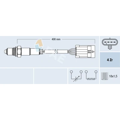 Bild av FAE 77158 Sonde lambda OPEL: Zafira A, Astra G CC, Berline, VAUXHALL: Mk1