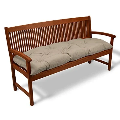 Bild av Beautissu Bänkdyna Flair BK Bekväm Sittdyna 100 x 50 10 cm Trädgårdsgunga eller 2 Sits Trädgårdssoffa Beige