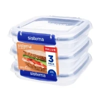 Bild av Sistema Square Klip It Plus 3Pack 520ml