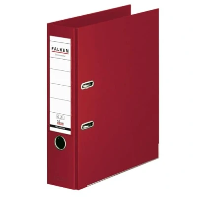 Bild av Original Falken 10 Pack Chromocolor Premium mappar. Made in Germany. Plastfolie utanför och innanför 8 cm bred DIN A4 bordeaux ringpärm mapp brevmapp kontorsmapp plastmapp slitsad