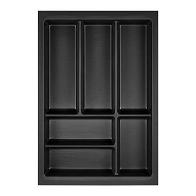 Bild av Orga Box Junker SLIM Besticklåda 325 x 476 mm lavagrå med pärlstruktur för 40 cm skåp Köksbesticklåda passar perfekt till SO lådsystem