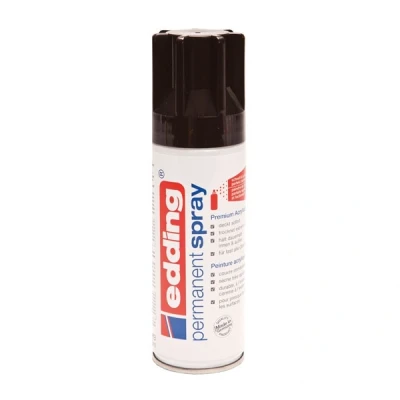 Bild av Sprayfärg akryl Edding 5200 200 ml blank djupsvart