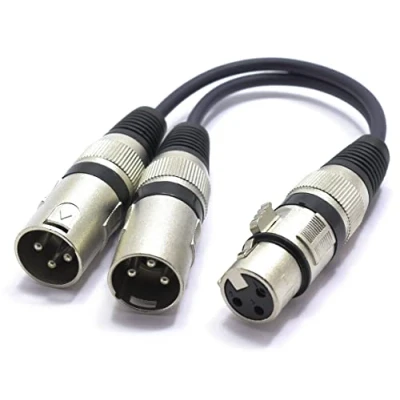 Bild av VITALCO XLR splitter Y kabeladapter hona till 2X hane 3 PIN mikrofon ljud