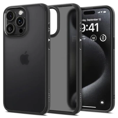 Bild av Spigen Ultra Hybrid Frost Skal kompatibel med iPhone 15 Pro Max Case Fodral Svart