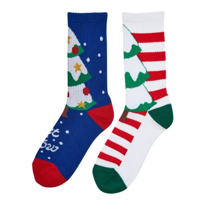 Bild av Urban Classics Unisex Fancy X Mas Tree 2 pack strumpor, flerfärgade, 4346, Mångfärgad
