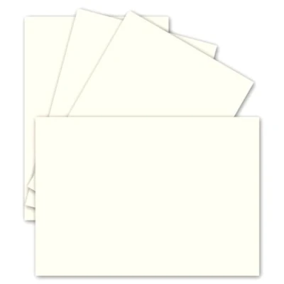 Bild av 100 enkelkort DIN A6 10,5 x 14,8 cm 240 g/m² naturvit lerkartong pysselpapper pysselkartong pysselkort blanka vykort