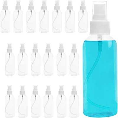 Bild av Belle Vous Små 80ml Finfördelande Sprejflaska (20 Pack) Fin Dimma med Kork Påfyllbar Läckagesäker Plastflaska för Oljor, Parfymer, Vätskor Bärbar Storlek Resande