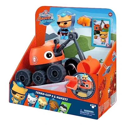 Bild av Octonauts Above &amp; Beyond Terra Gup 3 And Kwazii Deluxe Toy Vehicle Figure Set, Recreate Missions, innehåller en 7,1 cm karaktärsfigur och Pikas varelsefigur