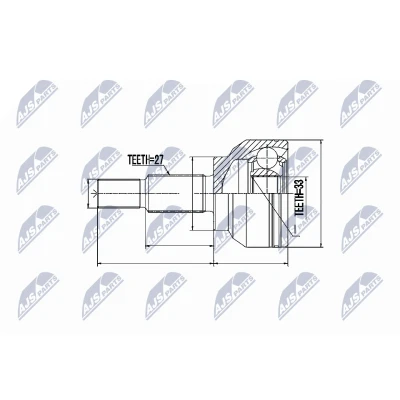 Bild av Drivknut, framaxel höger, vänster, renault, 39 10 046 05R, 152 01R, 391016312R, 82 00 676 172, 8200538941, 8200618165,