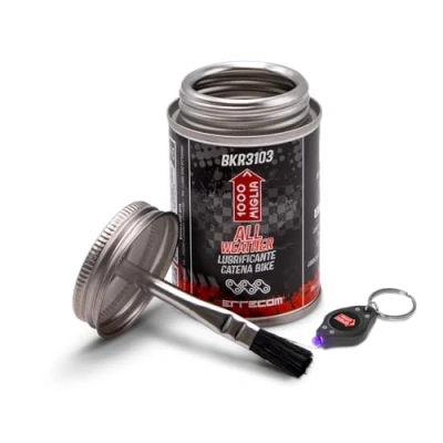 Bild av 1000 Miglia BKR 3103 All Weather Lube Bike Chain, for Conditions, In One Can, Brush included 120 ml Can