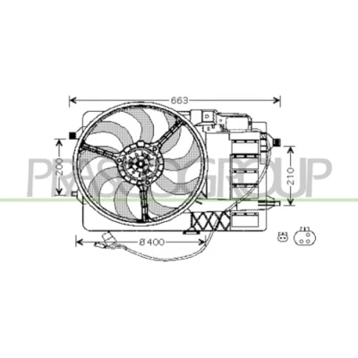 Bild av PRASCO MN304F001 Ventilateur Moteur 400 12 260 MINI: 3/5 portes