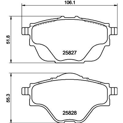 Bild av HELLA 8DB 355 021 001 Jeu de plaquettes frein non préparé pour indicateur d&#039;usure avec vis d&#039;étrier accessoires